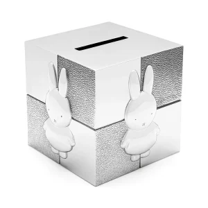 Spaarpot Kubus Nijntje zilver kleur