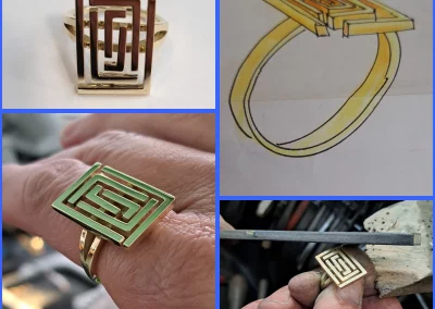 Oud goud omgesmolten naar een nieuwe ring